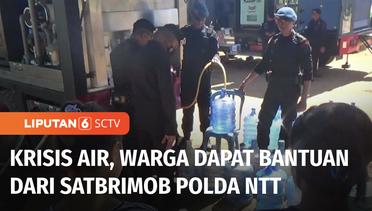 Di Tengah Krisis Air Bersih, Warga di Kab. Kupang Dapat Bantuan dari Satbrimob Polda NTT | Liputan 6