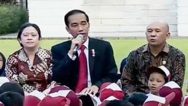 Jokowi Mendongeng Lutung Kasarung di Depan Siswa SD