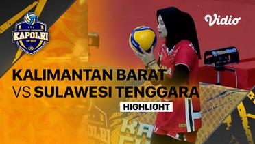 Highlights | Semifinal Putri: Kalimantan Barat vs Sulawesi Tenggara | Piala Kapolri 2023