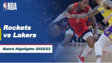 Match Highlights | Houston Rockets vs Los Angeles Lakers | NBA Regular Season 2022/23