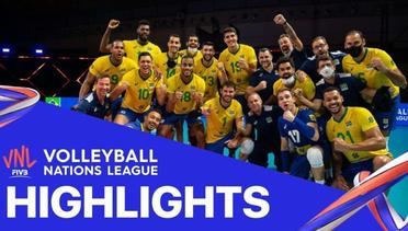 Match Highlight | VNL MEN'S - USA 0 vs 3 Brazil | Volleyball Nations League 2021
