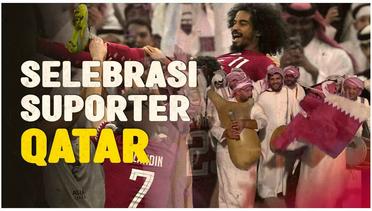 Pertahankan Gelar Juara Piala Asia 2023, Suporter Timnas Qatar Rayakan Selebrasi di Luar Stadion