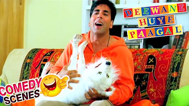 Akshay Kumar Trying To Wake Up The Dog | Comedy Scene | Deewane Huye Paagal  | Hindi Film Full Movie | Vidio