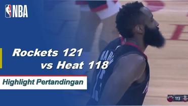 NBA I Cuplikan Pertandingan : Rockets 121	 vs Heat 118