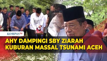 Momen AHY Dampingi SBY Ziarah ke Kuburan Massal Tsunami Aceh