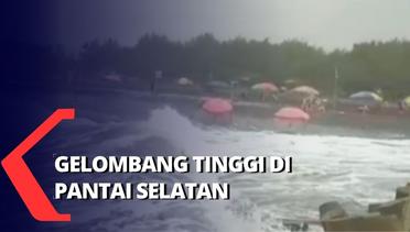 Gelombang Tinggi Terjang Pantai Selatan Yogyakarta, Wisatawan Panik!
