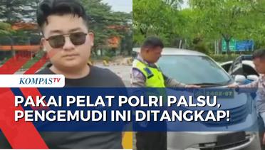 Polisi Amankan Pengendara Mobil Pakai Pelat Polri Palsu!
