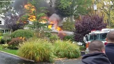 Video Shows Houses on Fire Following US Plane Crash