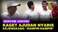 Senyum Jokowi Lihat Ajudan Perwira Polisi Hampir Kejengkang Dibantu Mayor Kopassus: Hampir, Hampir