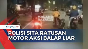 Patroli Lokasi Balap Liar di Malang, Polisi Berhasil Sita Ratusan Motor