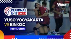 Semifinal Putri: Yuso Yogyakarta vs BIN 02C - Highlights | Kejurnas Bola Voli Antarklub U-17 2023