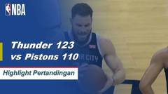 NBA | Cuplikan Hasil Pertandingan : Thunder 123 vs Pistons 110