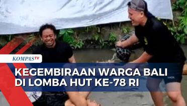 Lomba Gebuk Bantal hingga Makan Kerupuk Meriahkan HUT ke-78 RI di Bali