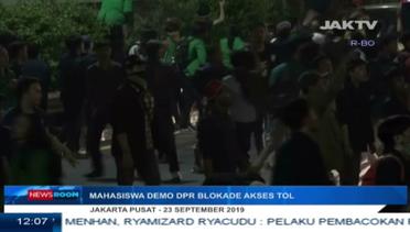 Mahasiswa Pendemo Blokade Tol & Lakukan Vandalisme