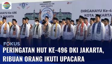 Upacara Peringatan HUT ke-496 DKI Jakarta Diikuti Ribuan Orang | Fokus