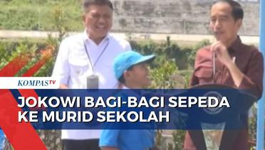Jokowi Kembali Gelar 'Kuis' Berhadiah Sepeda saat Resmikan Bendungan Kuwil Kawangkoan