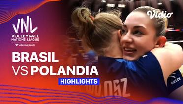 Perebutan Tempat Ketiga: Brasil vs Polandia - Highlights | Women's Volleyball Nations League 2024