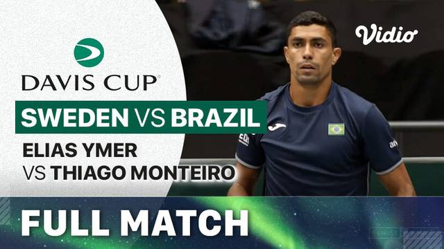 Sweden (Elieas Ymer) vs Brazil (Thiago Monteiro) - Full Match | Qualifiers Davis Cup 2024