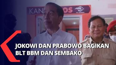 Momen Prabowo Subianto Dampingi Presiden Joko Widodo Bagi-Bagi BLT Alih Subsidi BBM