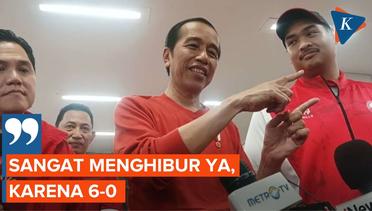 Jokowi Senang dengan Hasil Pertandingan Indonesia-Brunei Darussalam