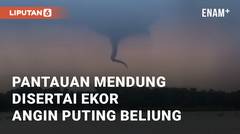 Viral Pantauan Mendung Disertai Ekor Angin Puting Beliung di Indramayu