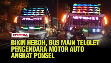 Suasana Malam Penuh Kegembiraan, Bus Mainkan Klakson Telolet di Tengah Jalan
