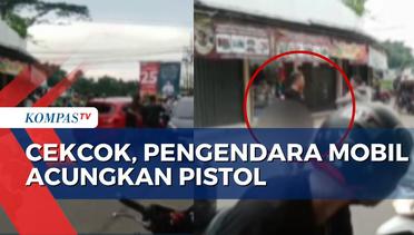 Detik-Detik Pengendara Mobil Acungkan Pistol saat Cekcok di Rancamanyar, Kabupaten Bandung
