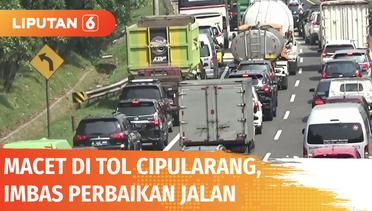 Tol Cipularang Arah Bandung Macet Imbas Perbaikan Jalan di Km 84-83  | Liputan 6