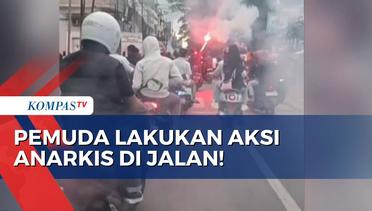 Buat Resah! Sekelompok Pemuda Makassar Buat Onar dan Bahayakan Pengguna Jalan