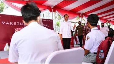 Presiden Jokowi Tinjau Vaksinasi Covid-19 untuk Masyarakat, Banjarmasin, 21 Oktober 2021