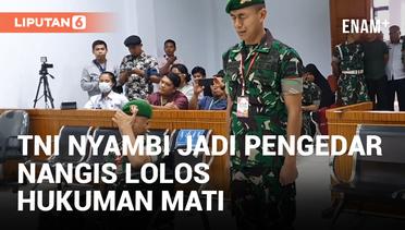 Anggota TNI yang Nyambi Jadi Kurir Narkoba Menangis Usai Dijatuhi Vonis Penjara Seumur Hidup