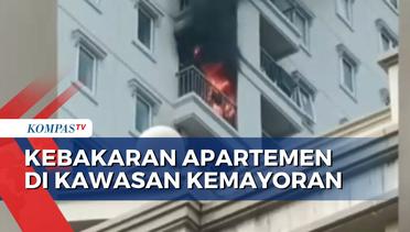 Kebakaran Landa Satu Unit Apartemen di Kawasan Kemayoran Jakarta Pusat