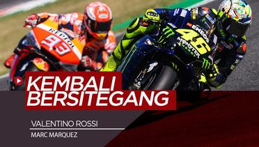 Tegang, Rossi dan Marquez Saling Menyalip di Kualifikasi MotoGP San Marino