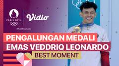 Momen Pengalungan Medali Emas Veddriq Leonardo