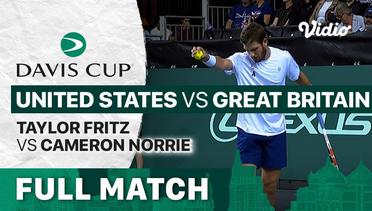 Full Match | Grup D: United States vs Great Britain | Taylor Fritz vs Cameron Norrie | Davis Cup 2022