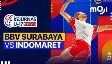 Putra: BBV Surabaya vs Indomaret - Kejurnas Bola Voli Antarklub U-17 - 23 November 2023