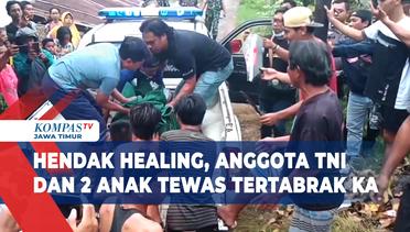 Hendak Healing ke Pantai, Anggota TNI dan Dua Anaknya Tewas Tertabrak Kereta Api