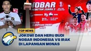 Jokowi dan Heru Budi Hadiri Nobar Indonesia VS Irak di Monas