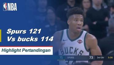NBA I Cuplikan Pertandingan : Spurs 121 vs Bucks 114