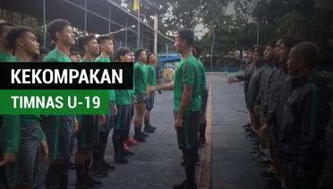 Kekompakan Timnas Indonesia U-19 dalam Latihan