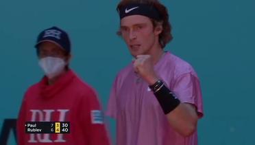 Match Highlights | Andrey Rublev 2 vs 1 Tommy Paul | Mutua Madrid Open 2021