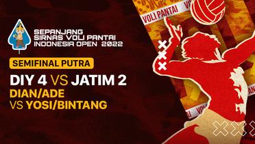 Full Match | Semifinal Putra 2 | DIY 4: Dian/Ade vs JATIM 2: Yosi/Bintang | Sirnas Voli Pantai 2022