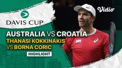 Highlights | Semifinal: Australia vs Croatia | Thanasi Kokkinakis vs Borna Cocic | Davis Cup 2022
