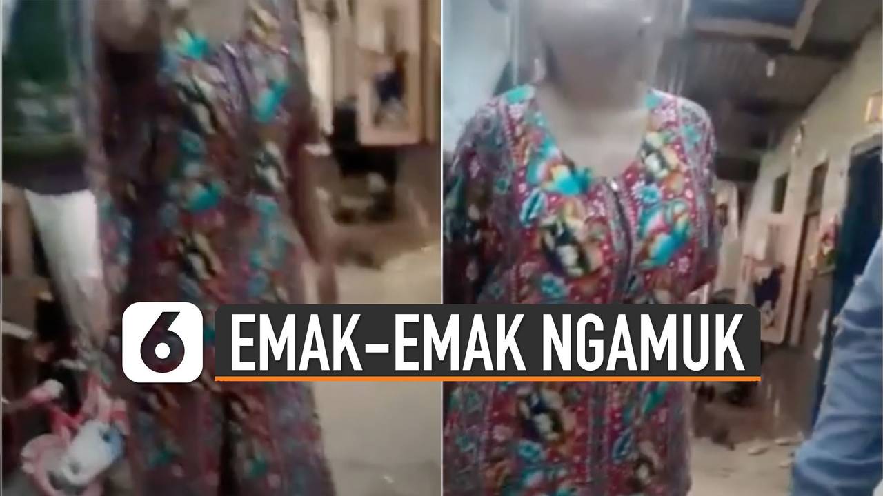 Emak Emak Ngamuk Saat Ditagih Utang Debt Collector Vidio