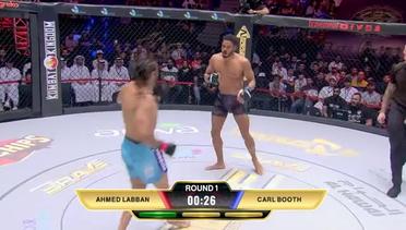 MMA Fight ending in Brutal Leg Kicks - Ahmed Labban vs Carl Booth Part 1