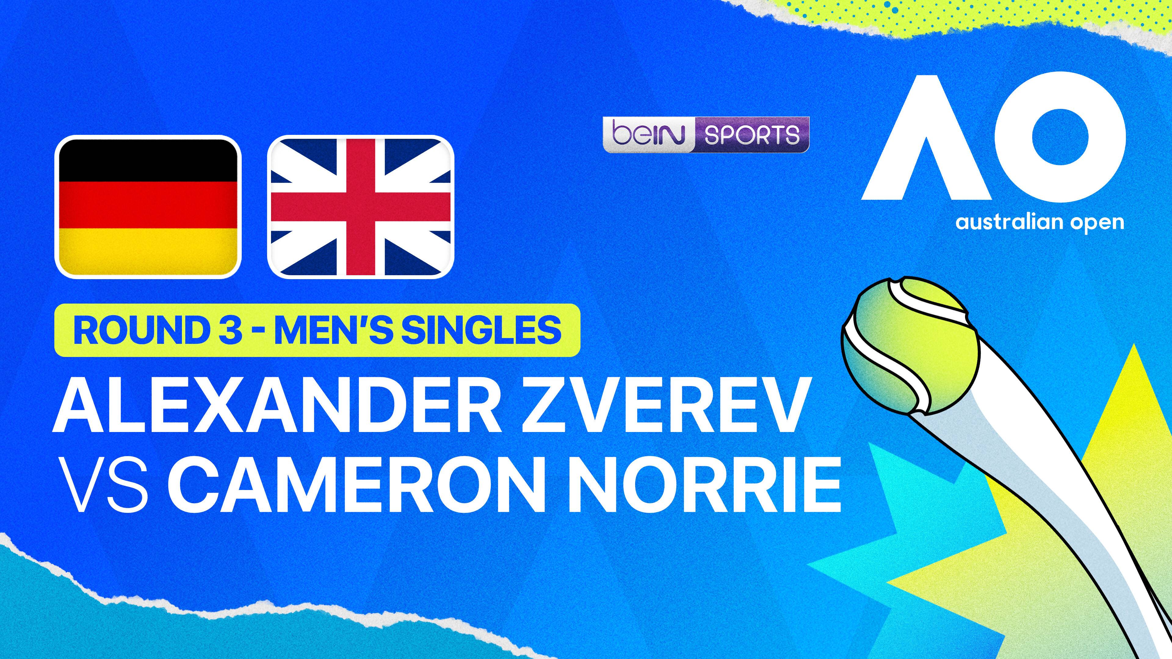 Alexander Zverev (GER) vs Cameron Norrie (GBR) - Men's Singles Round 3 | Australian Open 2026