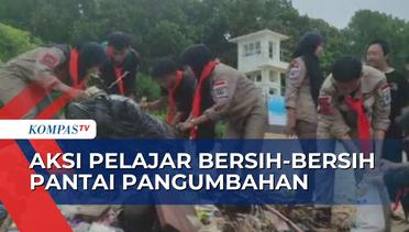 Jaga Habitat Penyu, Ratusan Pelajar di Sukabumi Bersih-bersih Pantai Pangumbahan