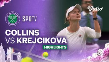 Daniele Collins (USA) vs Barbora Krejcikova (CZE) - Highlights | Wimbledon 2024 - Ladies Singles