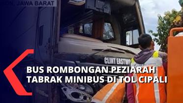 Diduga Hilang Kendali, Bus Rombongan Peziarah Tabrak Minibus di Tol Cipali KM 188