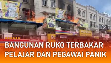 Bangunan Ruko Terbakar, Damkar Berhasil Padamkan Api